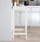 VidaXL Bartafel 50x50x110 cm massief grenenhout wit