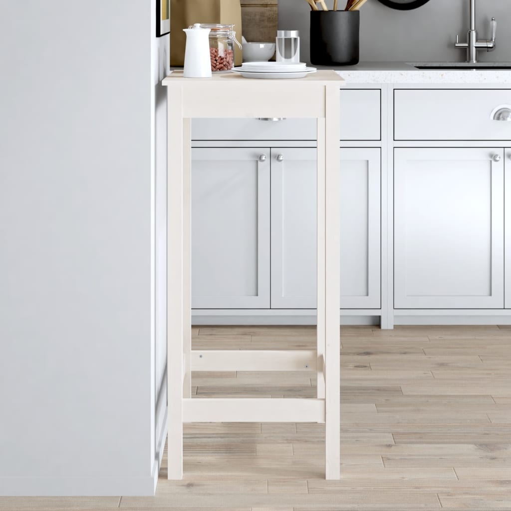 VidaXL Bartafel 50x50x110 cm massief grenenhout wit