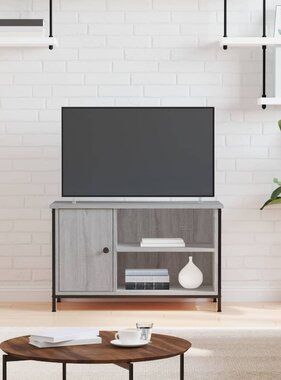 vidaXL Tv-meubel 80x40x50 cm bewerkt hout grijs sonoma eikenkleurig