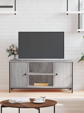 vidaXL Tv-meubel 100x40x50 cm bewerkt hout grijs sonoma eikenkleurig