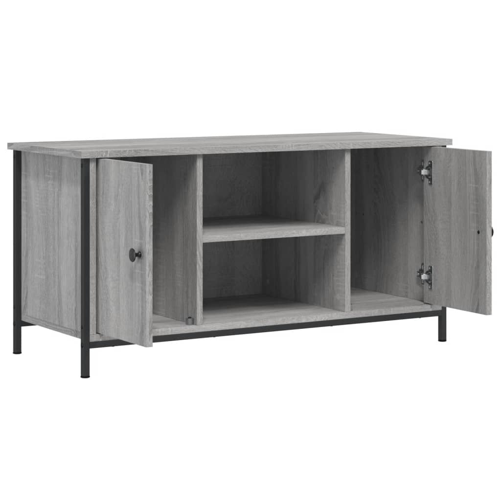 vidaXL Tv-meubel 100x40x50 cm bewerkt hout grijs sonoma eikenkleurig