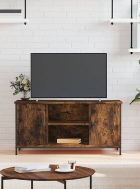 vidaXL Tv-meubel 100x40x50 cm bewerkt hout gerookt eikenkleurig