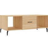 VidaXL Salontafel 102x50x40 cm bewerkt hout sonoma eikenkleurig
