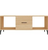 VidaXL Salontafel 102x50x40 cm bewerkt hout sonoma eikenkleurig
