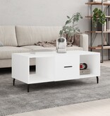 VidaXL Salontafel 102x50x40 cm bewerkt hout wit