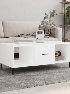 VidaXL Salontafel 102x50x40 cm bewerkt hout wit