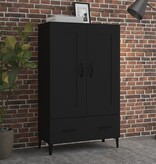 VidaXL Hoge kast 70x31x115 cm bewerkt hout zwart