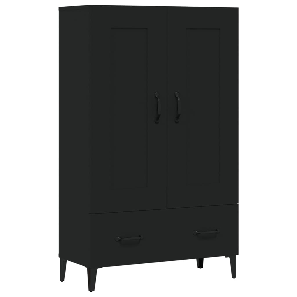 VidaXL Hoge kast 70x31x115 cm bewerkt hout zwart