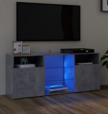 vidaXL Tv-meubel met LED-verlichting 120x30x50 cm betongrijs