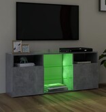vidaXL Tv-meubel met LED-verlichting 120x30x50 cm betongrijs