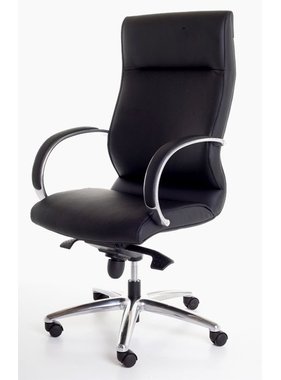 Directiestoel in Zwart leather