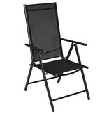 VidaXL Tuinstoelen inklapbaar 4 st aluminium en textileen zwart
