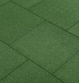 vidaXL Valtegels 6 st 50x50x3 cm rubber groen