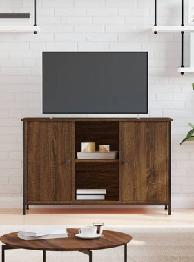 vidaXL Tv-meubel 100x35x65 cm bewerkt hout bruineikenkleurig