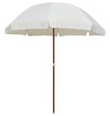 vidaXL Parasol met stalen paal 240 cm zandkleurig