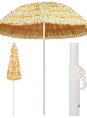 vidaXL Strandparasol Hawaï stijl 240 cm naturel