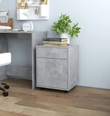VidaXL Kast verrijdbaar 45x38x54 cm spaanplaat betongrijs