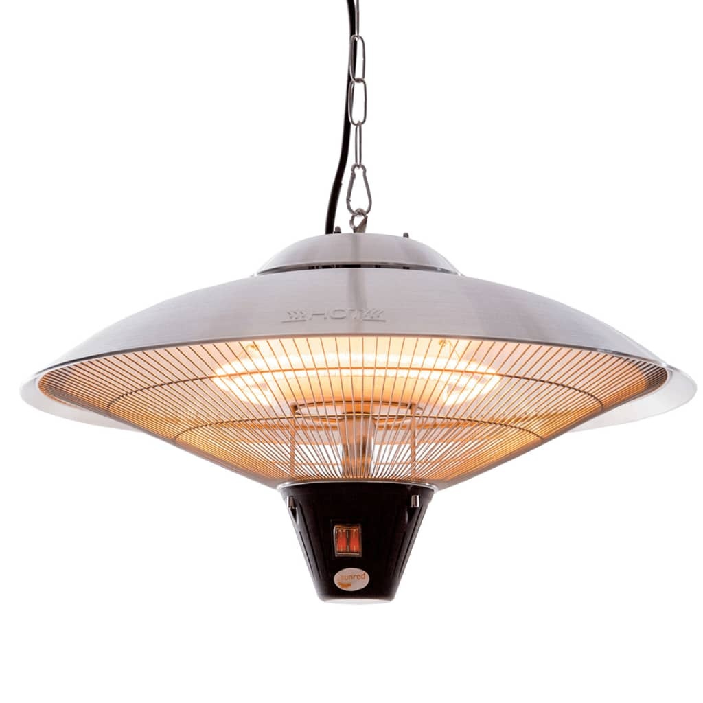 vidaXL Hangende verwarmer Sirius 2100 W halogeen zilver CE09