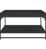 VidaXL Salontafel 80x80x45 cm bewerkt hout en ijzer zwart