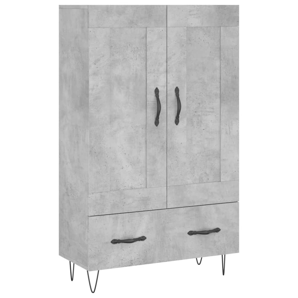 VidaXL Hoge kast 69,5x31x115 cm bewerkt hout betongrijs