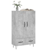 VidaXL Hoge kast 69,5x31x115 cm bewerkt hout betongrijs