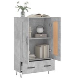 VidaXL Hoge kast 69,5x31x115 cm bewerkt hout betongrijs