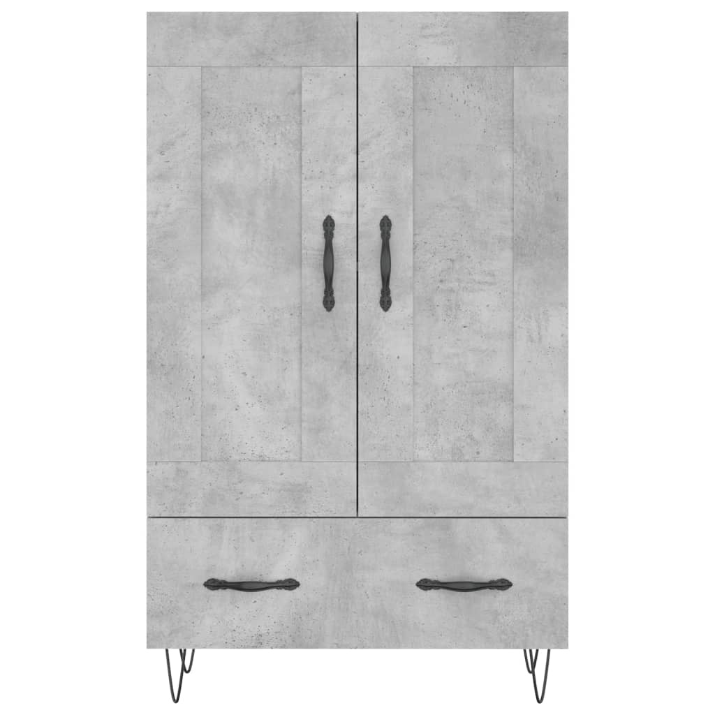 VidaXL Hoge kast 69,5x31x115 cm bewerkt hout betongrijs