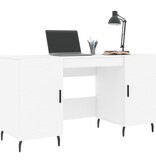 VidaXL Bureau 140x50x75 cm bewerkt hout wit