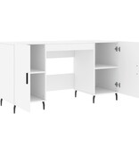 VidaXL Bureau 140x50x75 cm bewerkt hout wit