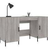 VidaXL Bureau 140x50x75 cm bewerkt hout grijs sonoma eikenkleurig