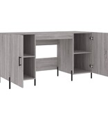 VidaXL Bureau 140x50x75 cm bewerkt hout grijs sonoma eikenkleurig