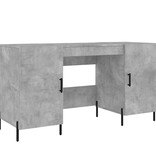 VidaXL Bureau 140x50x75 cm bewerkt hout betongrijs
