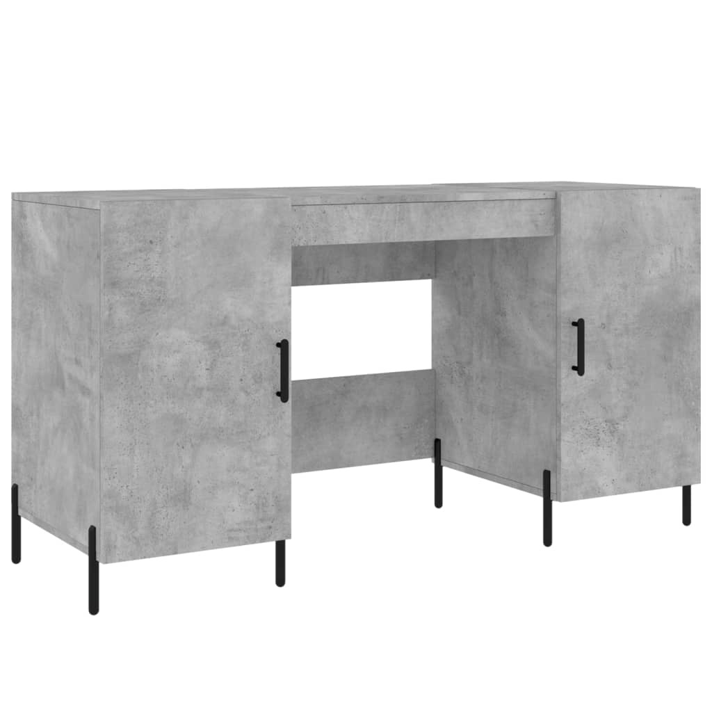 VidaXL Bureau 140x50x75 cm bewerkt hout betongrijs