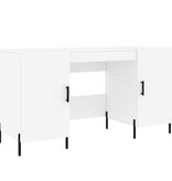 VidaXL Bureau 140x50x75 cm bewerkt hout wit