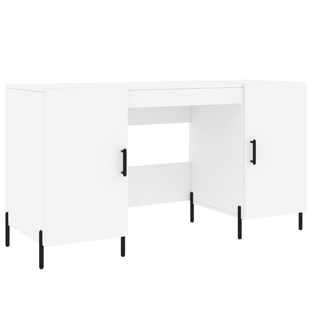 VidaXL Bureau 140x50x75 cm bewerkt hout wit