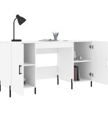 VidaXL Bureau 140x50x75 cm bewerkt hout wit