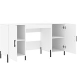 VidaXL Bureau 140x50x75 cm bewerkt hout wit