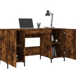 VidaXL Bureau 140x50x75 cm bewerkt hout gerookt eikenkleurig
