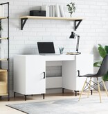 VidaXL Bureau 140x50x75 cm bewerkt hout wit