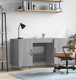 VidaXL Bureau 140x50x75 cm bewerkt hout grijs sonoma eikenkleurig