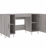 VidaXL Bureau 140x50x75 cm bewerkt hout grijs sonoma eikenkleurig