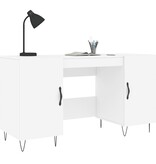 VidaXL Bureau 140x50x75 cm bewerkt hout wit