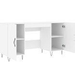 VidaXL Bureau 140x50x75 cm bewerkt hout wit