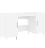 VidaXL Bureau 140x50x75 cm bewerkt hout wit