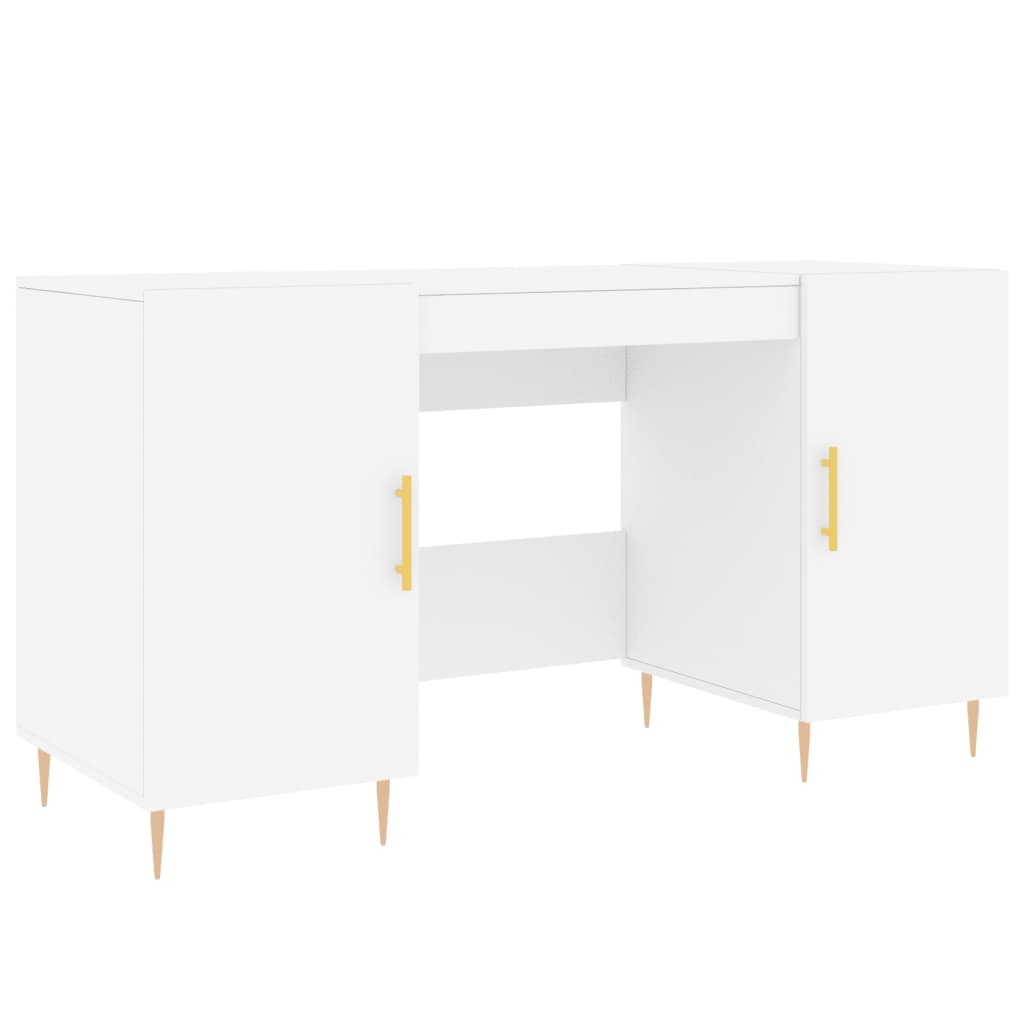 VidaXL Bureau 140x50x75 cm bewerkt hout wit