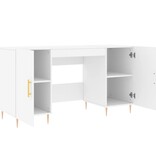 VidaXL Bureau 140x50x75 cm bewerkt hout wit