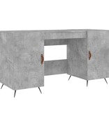 VidaXL Bureau 140x50x75 cm bewerkt hout betongrijs