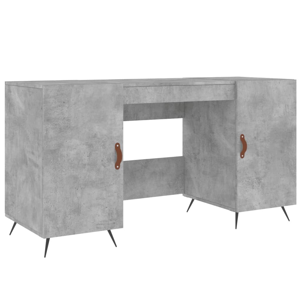 VidaXL Bureau 140x50x75 cm bewerkt hout betongrijs