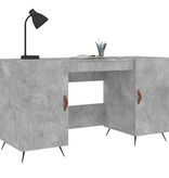 VidaXL Bureau 140x50x75 cm bewerkt hout betongrijs