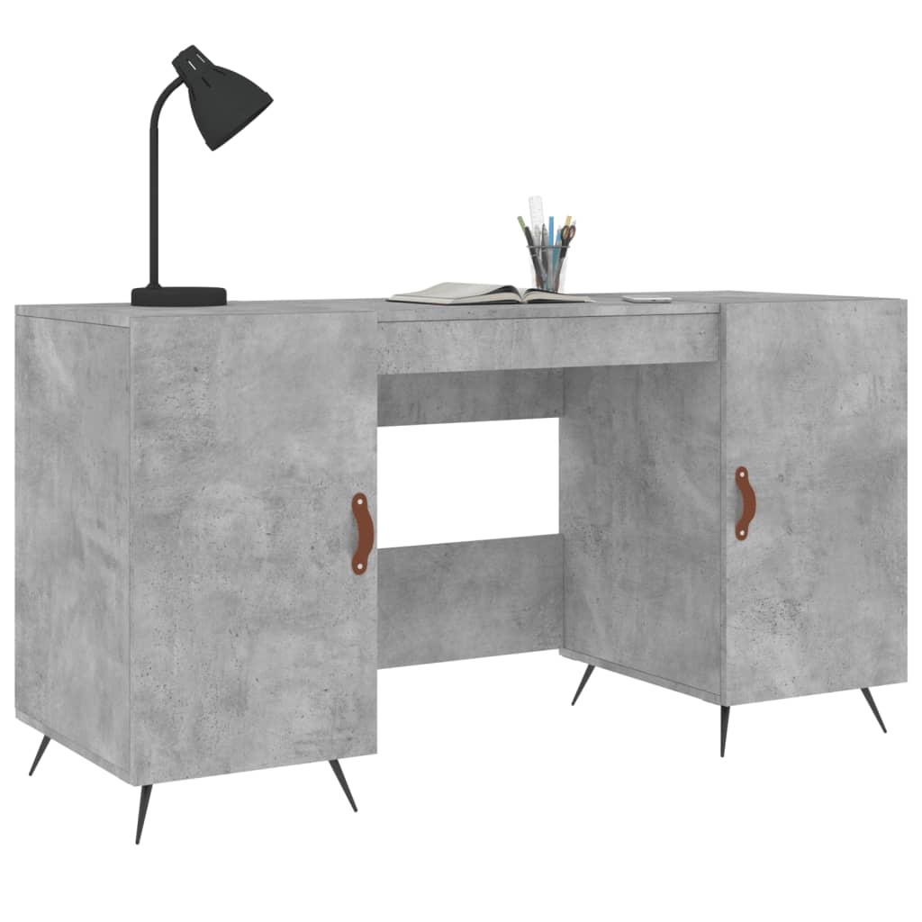 VidaXL Bureau 140x50x75 cm bewerkt hout betongrijs